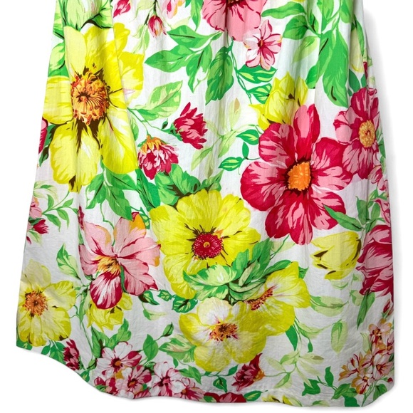 Vintage FARM Rio Floral Cotton Midi Skirt Made in Brazil Resort M - Picture 5 of 13